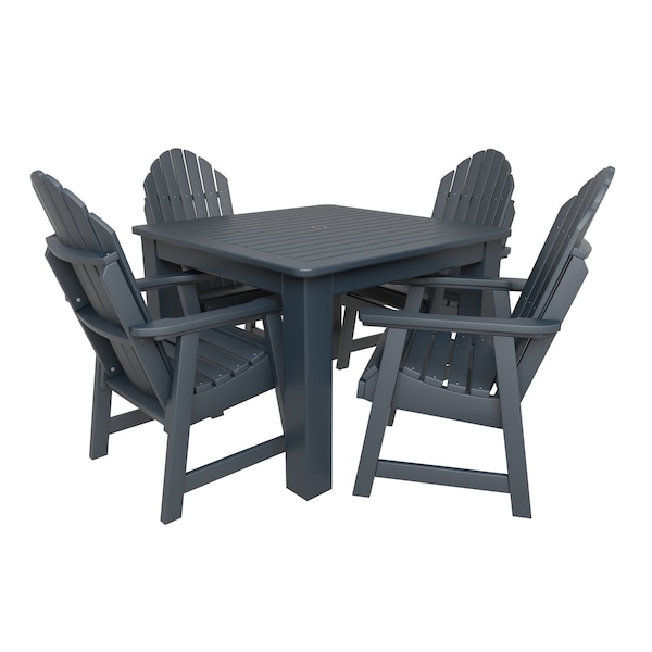 Highwood Usa Hamilton 5pc Square Outdoor Patio Furniture Dining Set AD-DNA44-FBE - main